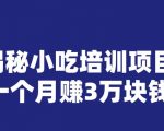 宝哥揭秘小吃培训项目，利润非常很可观，一个月赚3万块钱