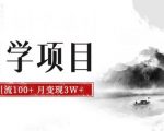 最新国学项目，日引流100+，月入3W+，新手抓住风口轻松搞钱【揭秘】