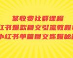 某收费社群课程：小红书爆款图文引流教程2.0+小红书单篇图文连爆秘籍