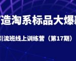 打造淘系标品大爆款引流班线上训练营（第17期）5天直播授课