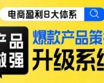 电商盈利8大体系 ·产品做强​爆款产品策划系统升级线上课，全盘布局更能实现利润突破