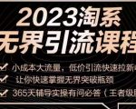 2023淘系无界引流实操课程，​小成本大流量，低价引流快速拉新收割，让你快速掌握无界突破瓶颈