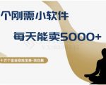 十万个富翁修炼宝典之17.一个刚需小软件，每天能卖5000+