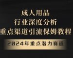 2024年重点潜力赛道，成人用品行业深度分析，重点渠道引流保姆教程【揭秘】