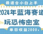 2024年蓝海赛道玩恐怖密室日入2000+，无需露脸，不要担心不会玩游戏，小白直接上手，保姆式教学【揭秘】