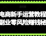 闲鱼电商新手运营教程，闲鱼副业零风险赚钱秘籍