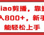 阿giao剪播，靠搬运日入800+，新手也能轻松上手【揭秘】