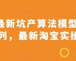 2024最新坑产算法模型打款玩法系列，最新淘宝实操玩法