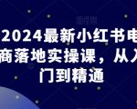 2024最新小红书电商落地实操课，从入门到精通