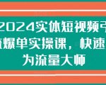 2024实体短视频引流爆单实操课，快速成为流量大师