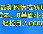 2024最新网盘拉新玩法，无需成本，0基础小白可做，轻松月入6000+【揭秘】