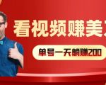 看视频赚美刀：每小时40+，多号矩阵可放大收益【揭秘】